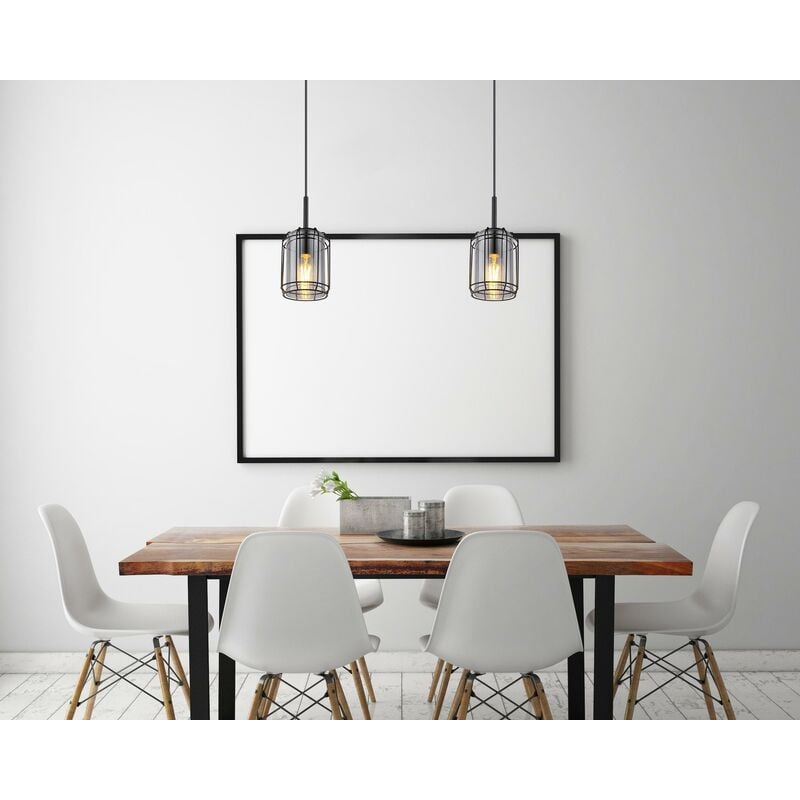 foto del prodotto lampadario a sospensione globo kammi, metallo e vetro, lampadina non inclusa, e27, 120 cm, glb 15559h