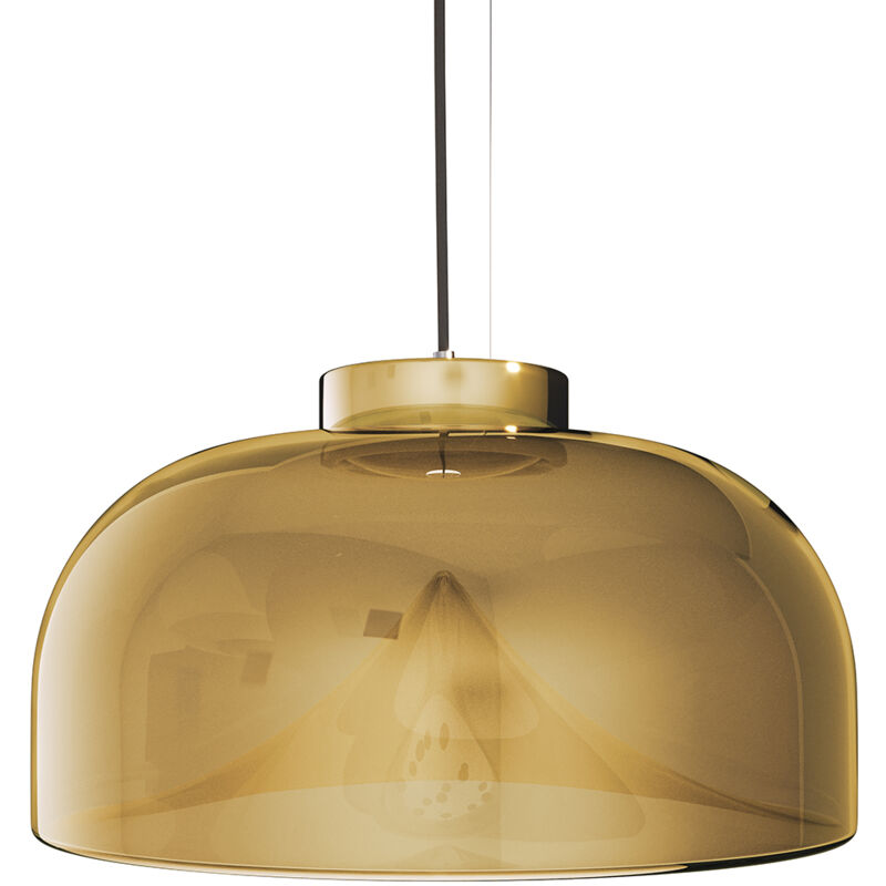 foto del prodotto lampadario a sospensione in cristallo design moderno grenda ambra