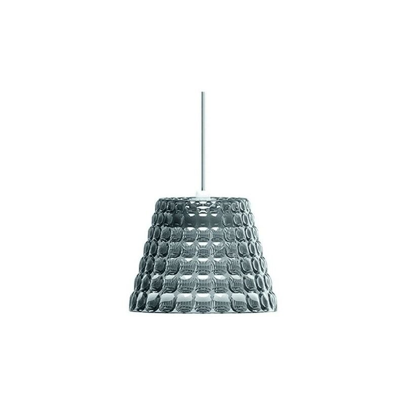 foto del prodotto lampadario a sospensione in plexiglass tiffany grigio diametro 13x h10 cm