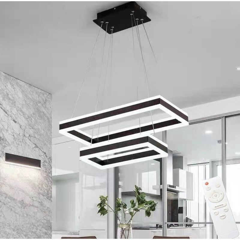 foto del prodotto lampadario a sospensione led con illuminazione interna dimmerabile a tre tonalit di luce, 64w, per interni domestici e commerciali