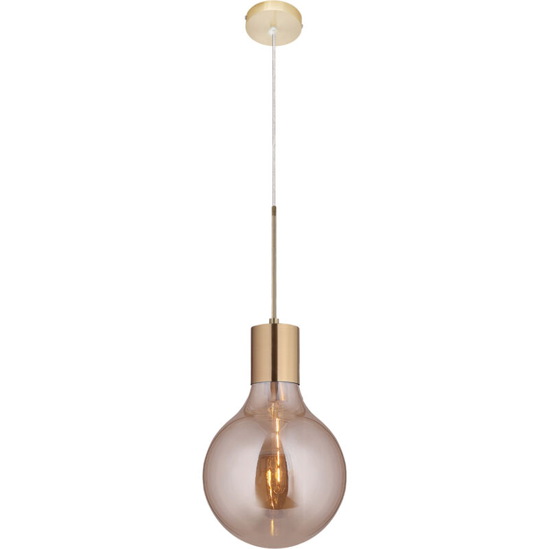foto del prodotto lampadario a sospensione lumineca laugo 30x50 cm ambra