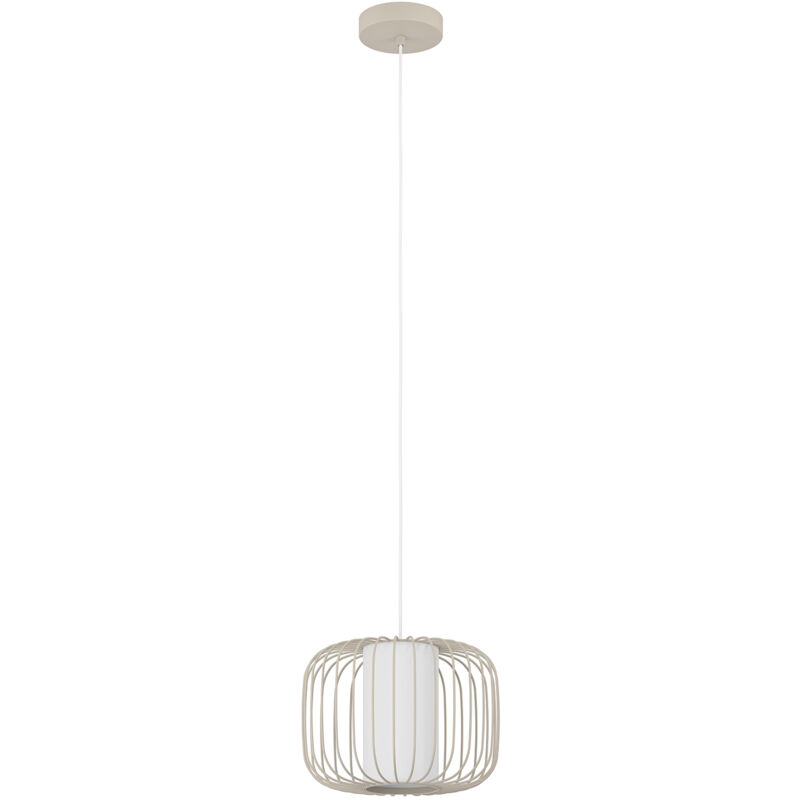 foto del prodotto lampadario a sospensione minimal terrarosa acciaio sabbia 1 luce e27