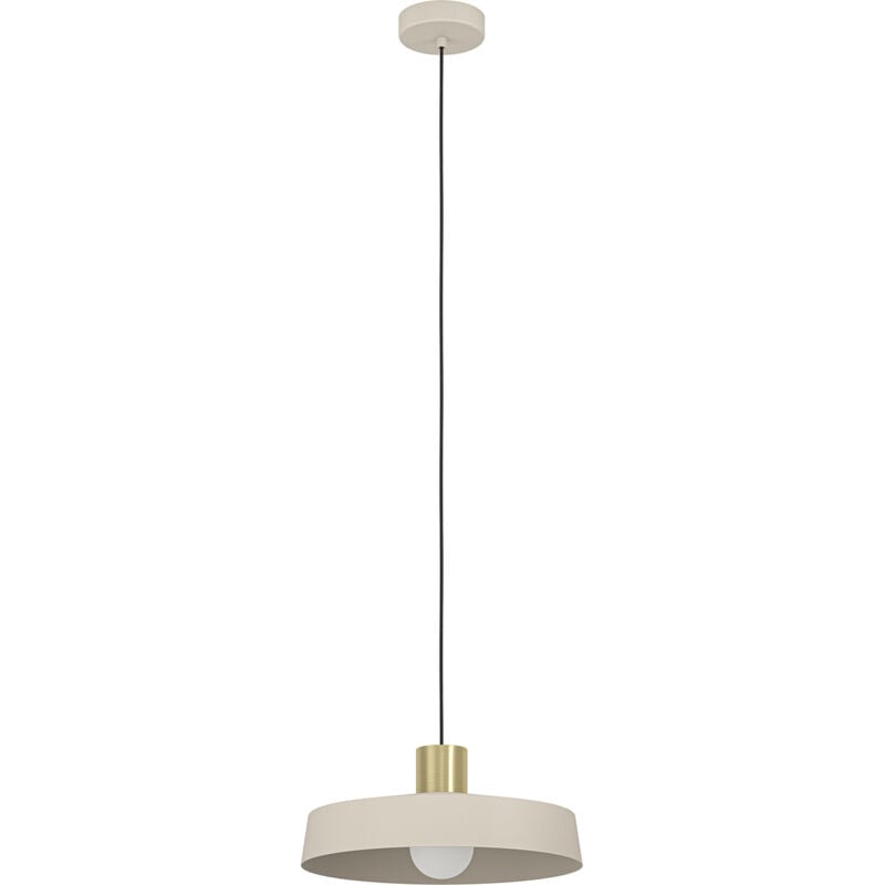 foto del prodotto lampadario a sospensione minimal valdiola acciaio sabbia ottone 1 luce e27