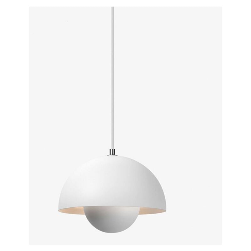 foto del prodotto lampadario a sospensione moderna lampada a sospensione semplice regolabile lampada a soffitto metallo bianco opaco