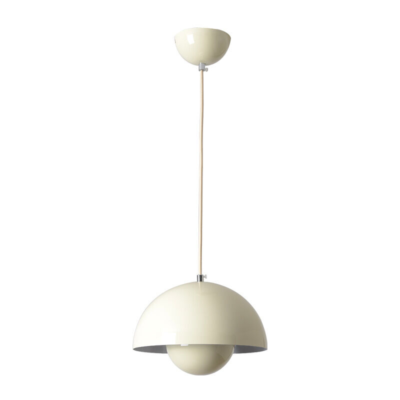 foto del prodotto lampadario a sospensione moderna lampada a sospensione semplice regolabile lampada a soffitto metallo color crema