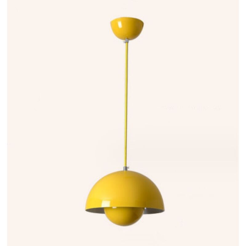 foto del prodotto lampadario a sospensione moderna lampada a sospensione semplice regolabile lampada a soffitto metallo giallo