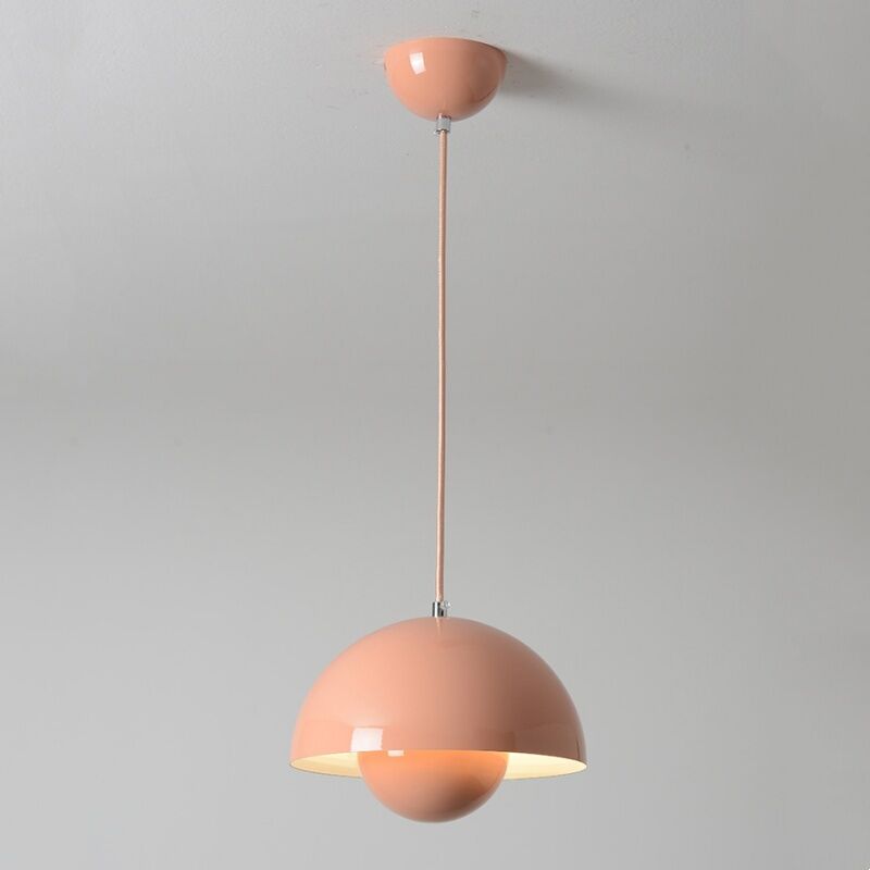foto del prodotto lampadario a sospensione moderna lampada a sospensione semplice regolabile lampada a soffitto metallo rosa