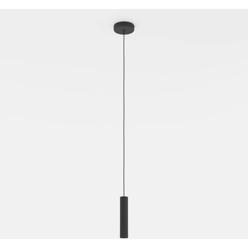 foto del prodotto lampadario a sospensione moderno almudaina acciaio nero 1 luce led 5w 480lm