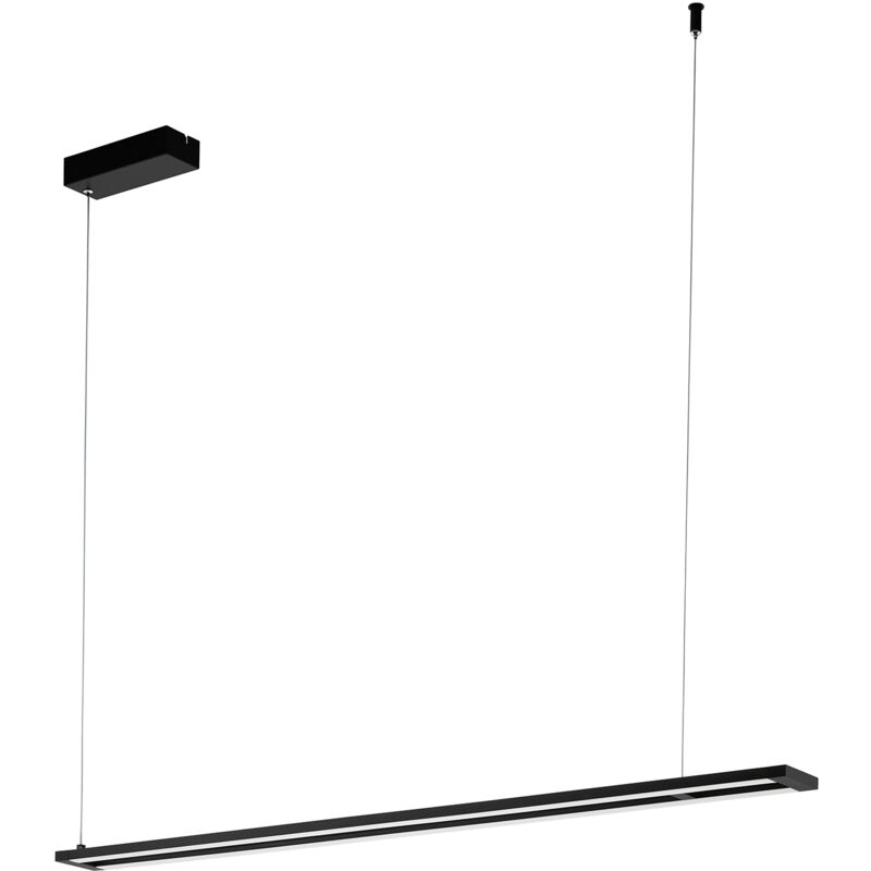 foto del prodotto lampadario a sospensione moderno amontillado alluminio nero 2 luci led 13,5w