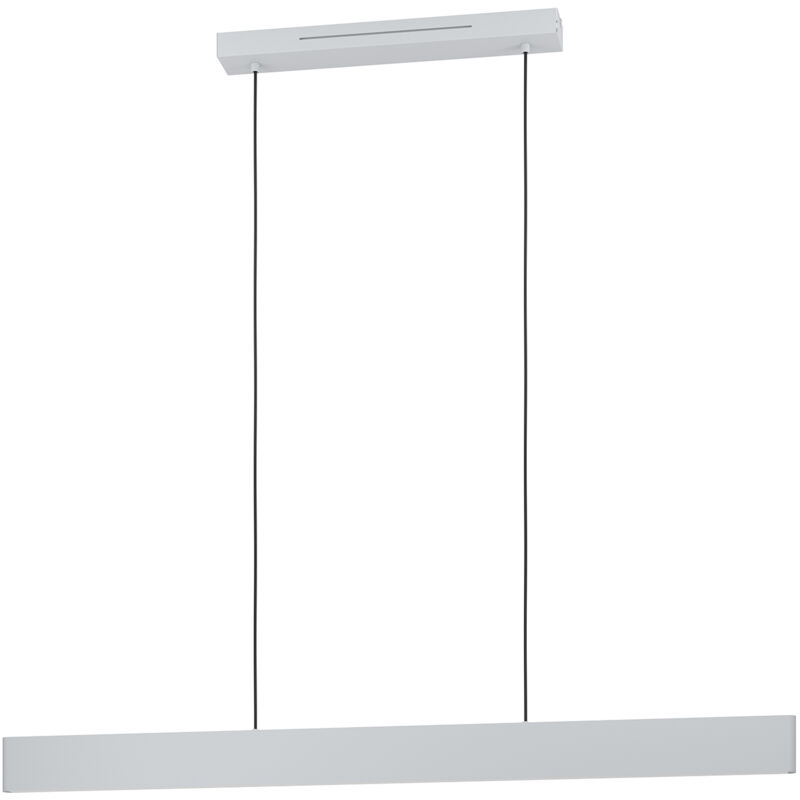 foto del prodotto lampadario a sospensione moderno andreas z acciaio grigio 2 luci led 19w 4600lm