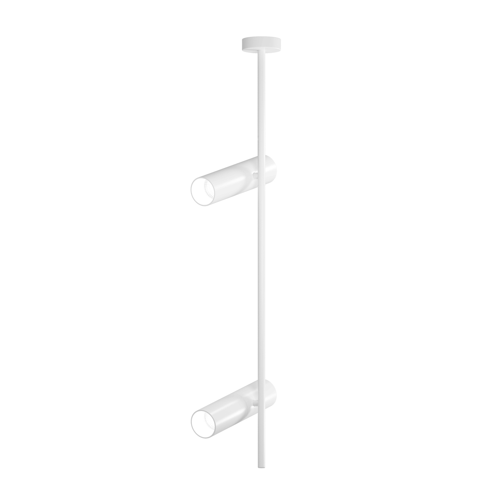 foto del prodotto lampadario a sospensione moderno elti alluminio bianco 2 luci gu10 50w
