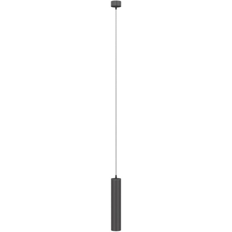 foto del prodotto lampadario a sospensione moderno focus alluminio nero 1 luce gu10 10w