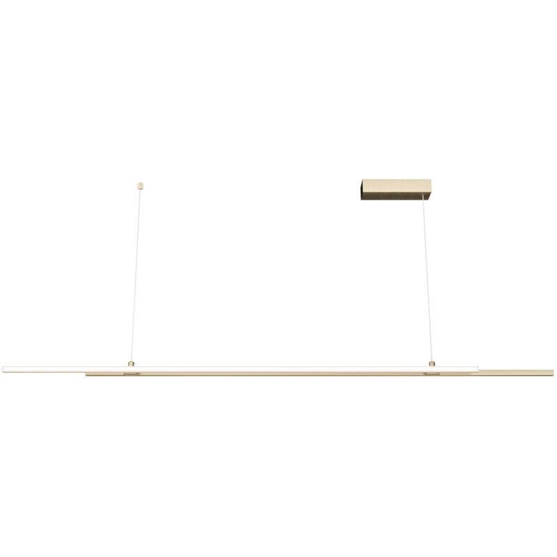 foto del prodotto lampadario a sospensione moderno halo alluminio ottone 2 luci led 48w