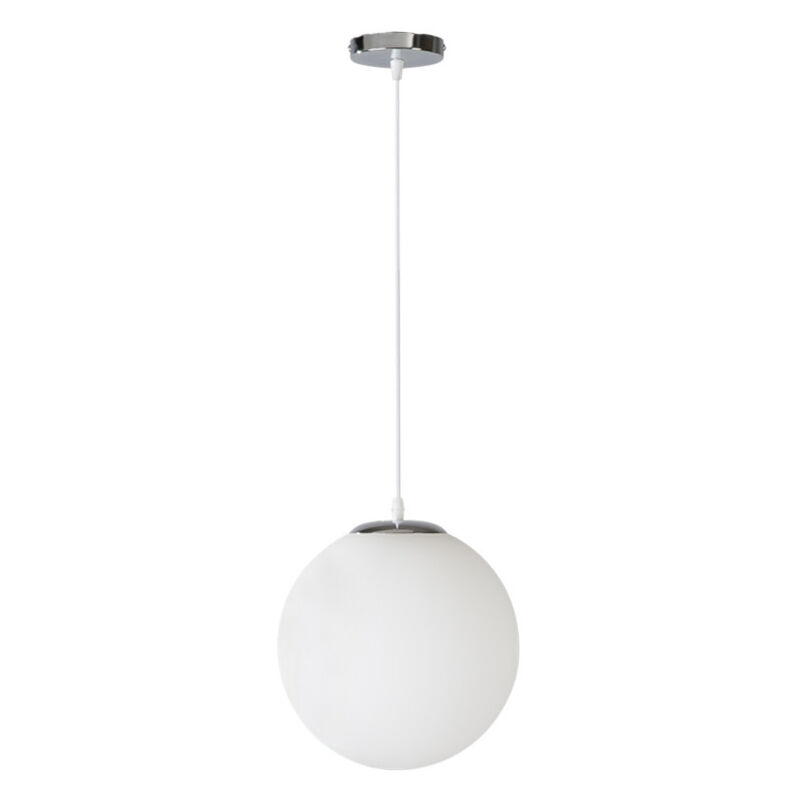 foto del prodotto lampadario a sospensione moderno lampada a sospensione rondo lampada da soffitto bianco latte 25cm