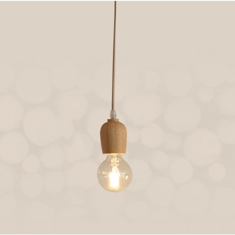 foto del prodotto lampadario a sospensione moderno lampada da soffitto legno plafoniera regolabile per bar casa hotel