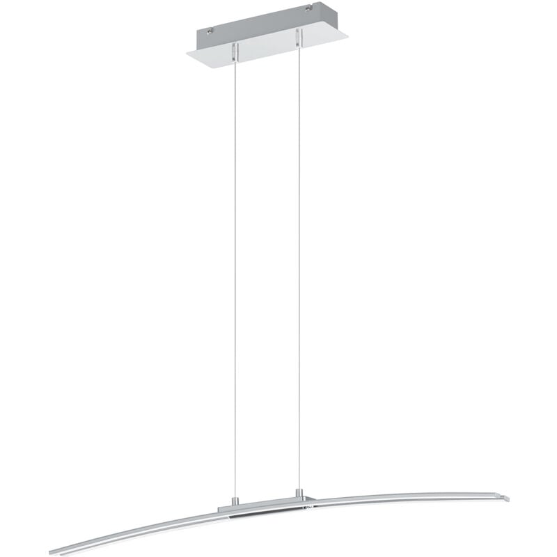 foto del prodotto lampadario a sospensione moderno lasana alluminio cromo 1 luce led 30w 3500lm