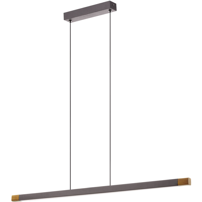 foto del prodotto lampadario a sospensione moderno lisciana alluminio grigio 1 luce led 18w 2000lm