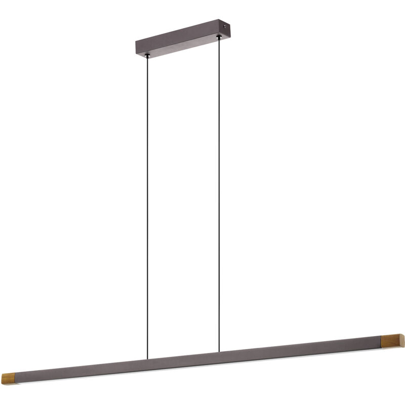foto del prodotto lampadario a sospensione moderno lisciana alluminio grigio 1 luce led 22w 2500lm