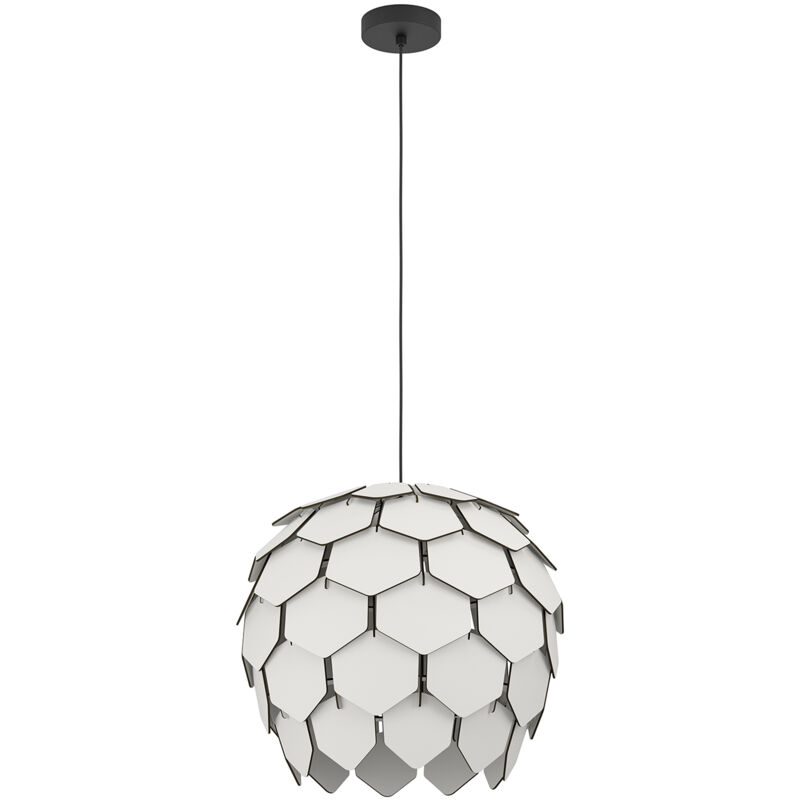 foto del prodotto lampadario a sospensione moderno mattanza acciaio nero legno 1 luce e27