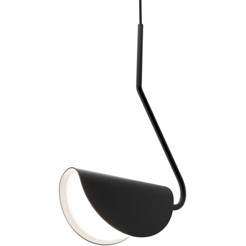foto del prodotto lampadario a sospensione moderno mollis metallo nero acrilico 1 luce g9 7w