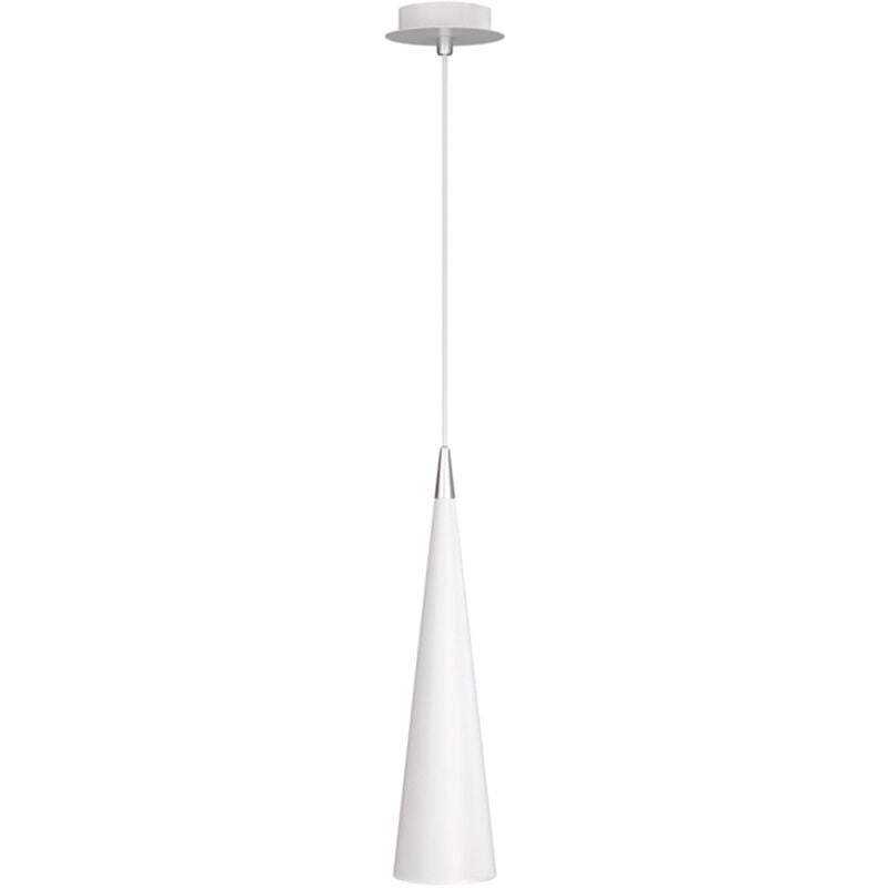 foto del prodotto lampadario a sospensione moderno nevill metallo bianco 1 luce gu10 40w