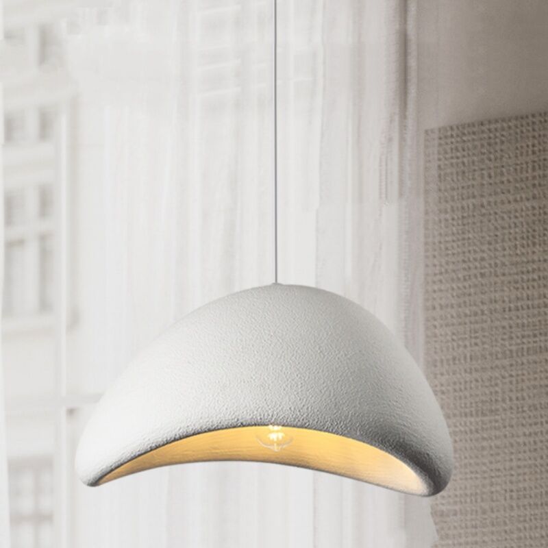 foto del prodotto lampadario a sospensione moderno nordico lampada da soffitto interna plafoniera bianco 30cm