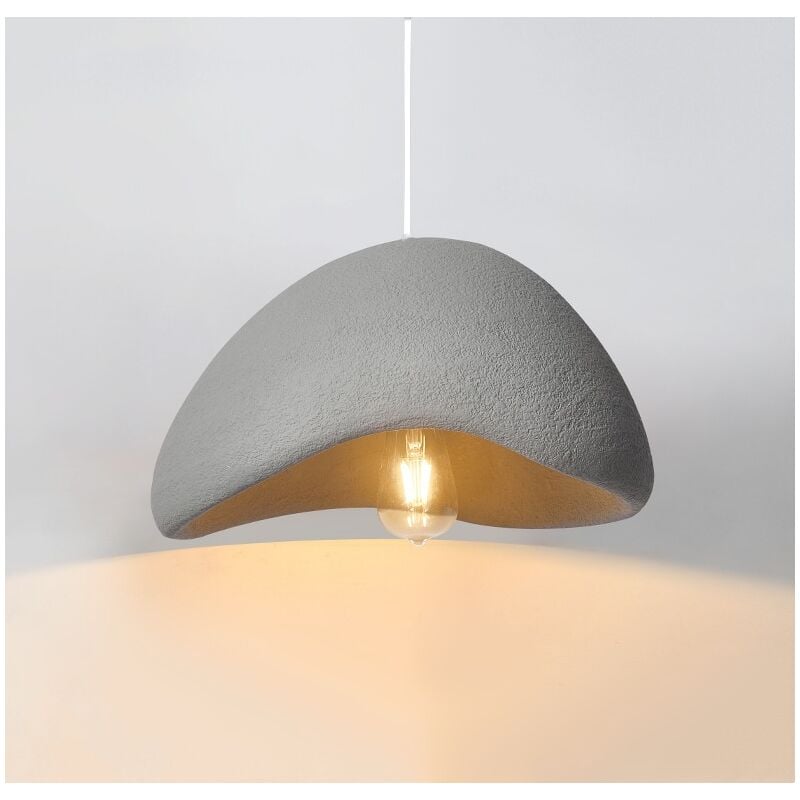 foto del prodotto lampadario a sospensione moderno nordico lampada da soffitto interna plafoniera grigio 20cm