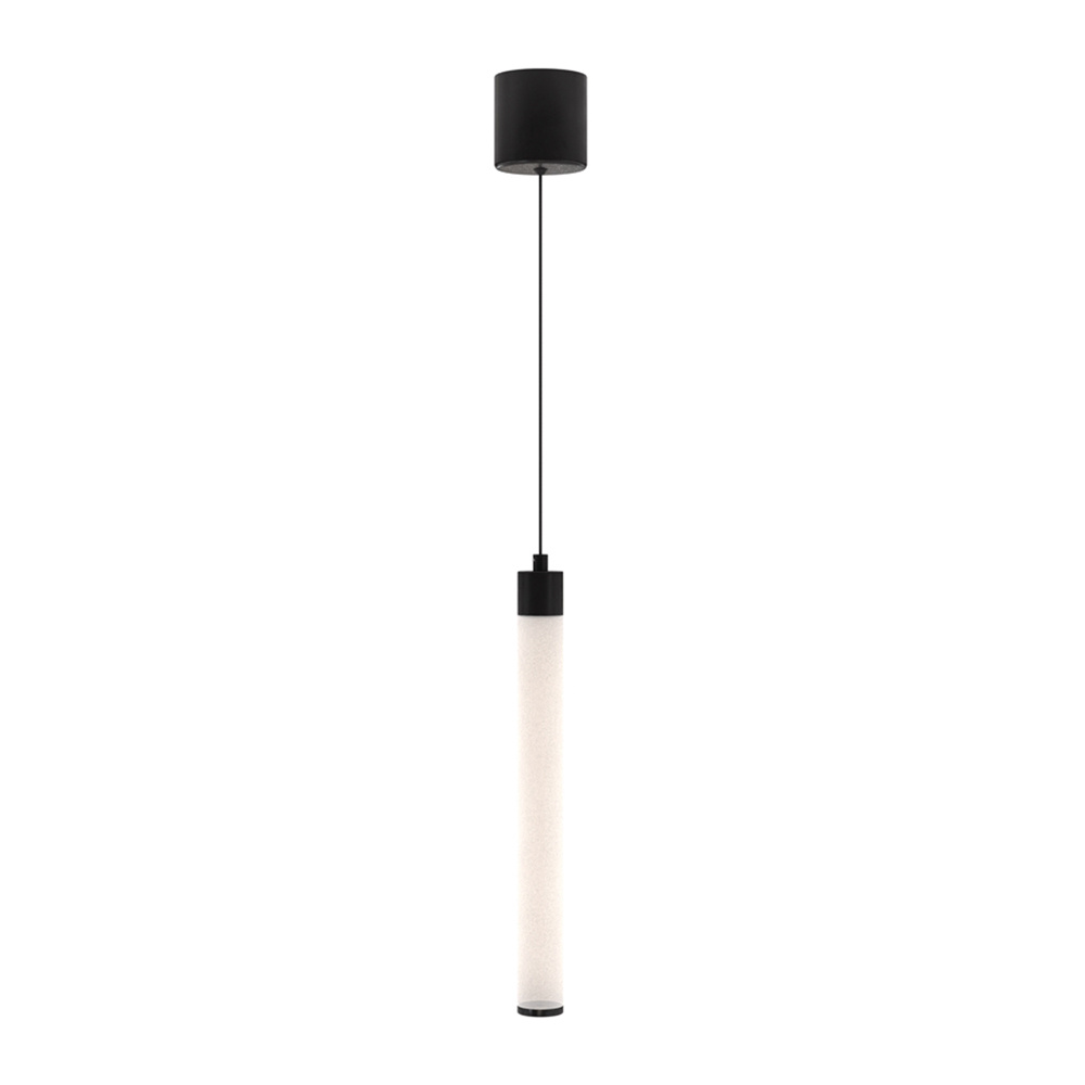 foto del prodotto lampadario a sospensione moderno ray alluminio nero luce led integrato 10w