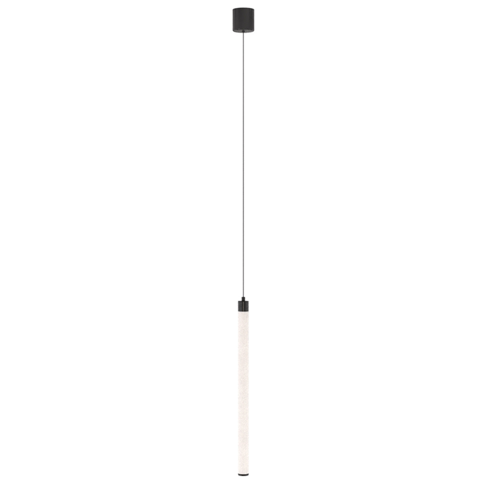 foto del prodotto lampadario a sospensione moderno ray alluminio nero luce led integrato 20w