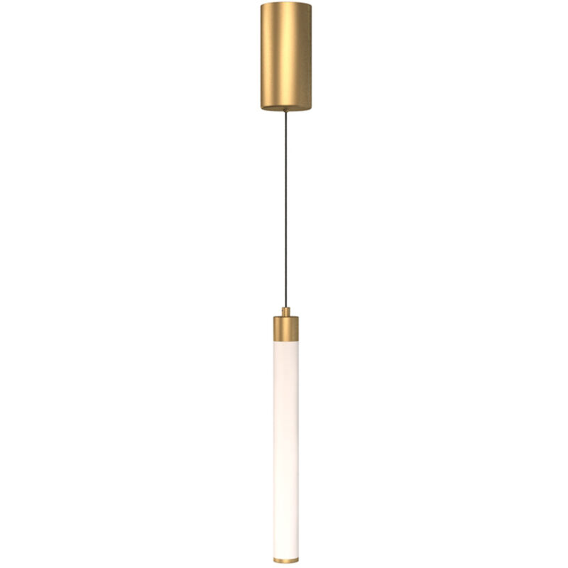 foto del prodotto lampadario a sospensione moderno ray alluminio oro luce led integrato 10w