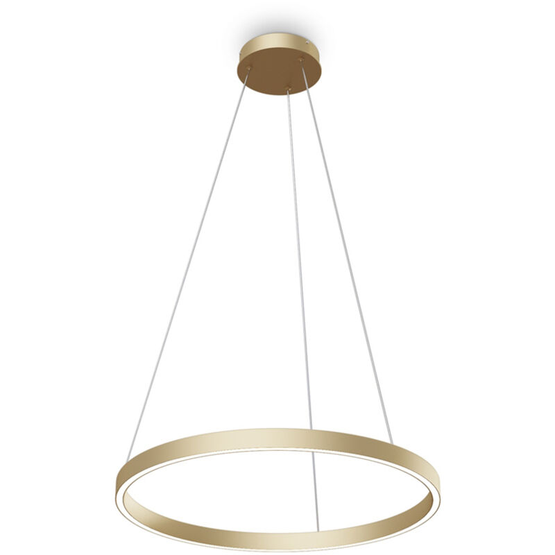 foto del prodotto lampadario a sospensione moderno rim alluminio ottone 1 led 37w