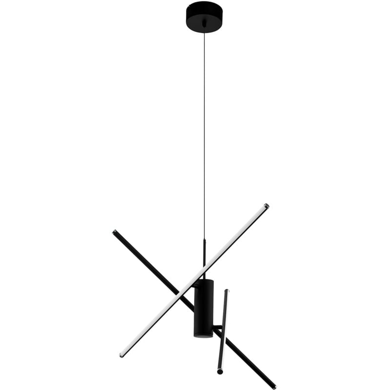 foto del prodotto lampadario a sospensione moderno salitre alluminio nero 1 luce led 29w 4000lm