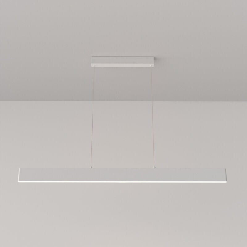 foto del prodotto lampadario a sospensione moderno step metallo bianco luce led integrato 30w