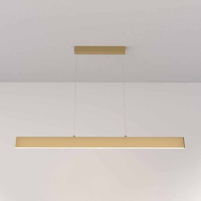 foto del prodotto lampadario a sospensione moderno step metallo oro luce led integrato 30w