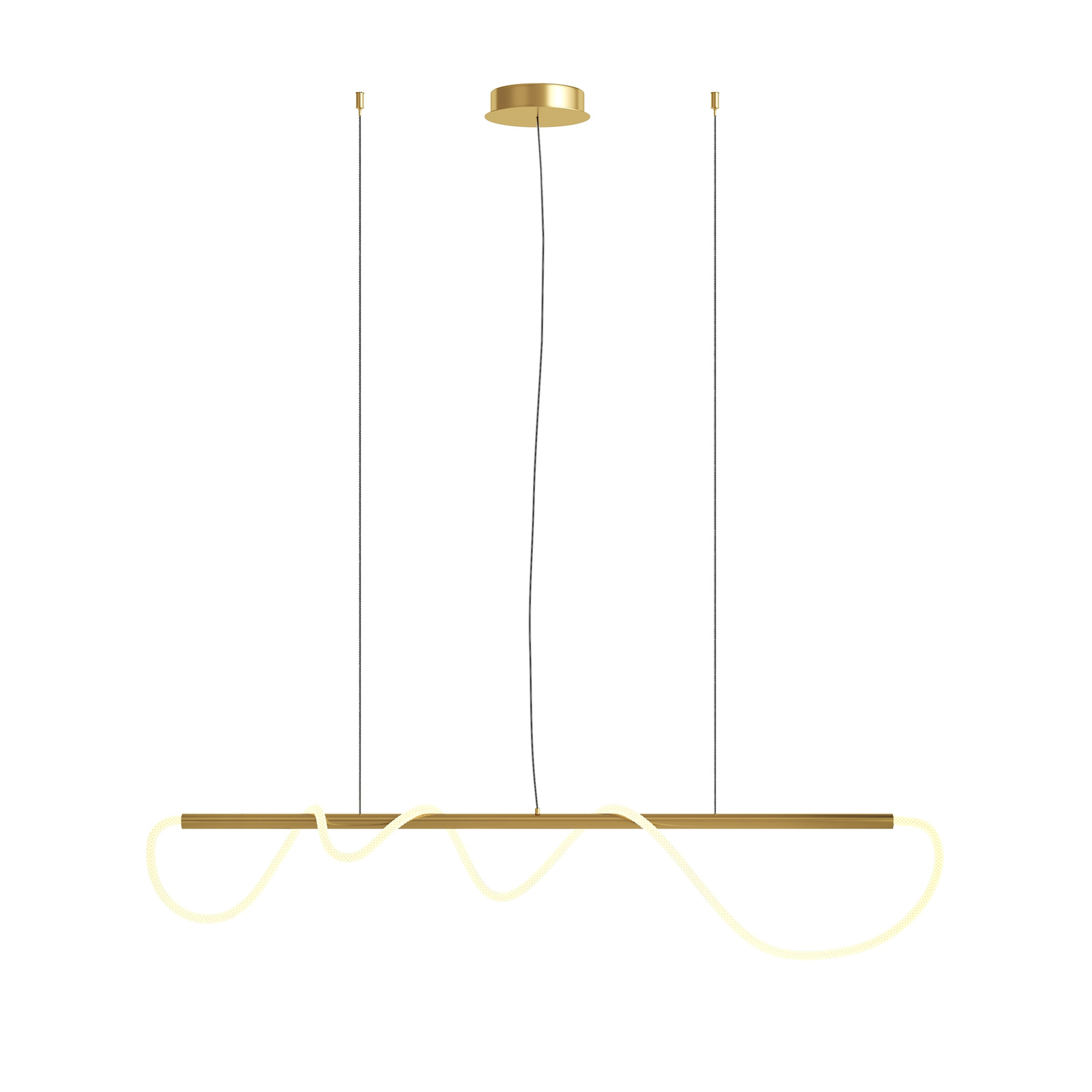 foto del prodotto lampadario a sospensione moderno tau alluminio oro 1 luce led 30w