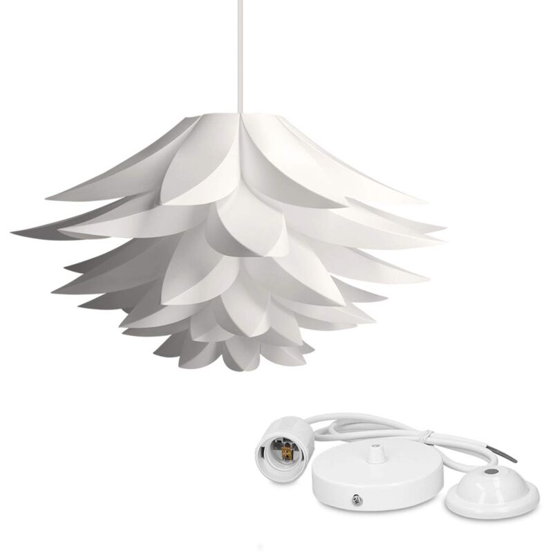 foto del prodotto lampadario a sospensione paralume diy lampada da soffitto paralume creativo plafoniera paralume 55cm