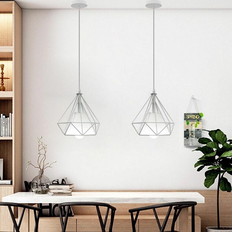 foto del prodotto lampadario a sospensione portalampada e27 stile moderno bianco b20 b