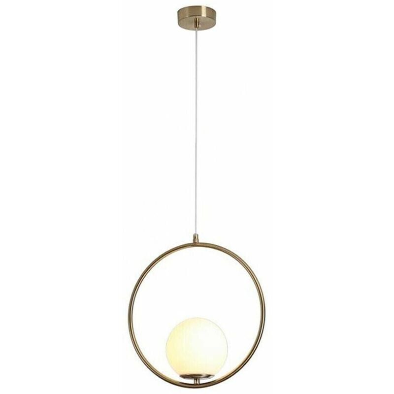 foto del prodotto lampadario a sospensione sfera in vetro attacco g9 moderno bronzo