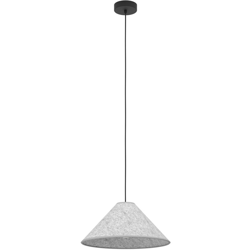 foto del prodotto lampadario a sospensione vintage alsager acciaio nero grigio 1 luce e27