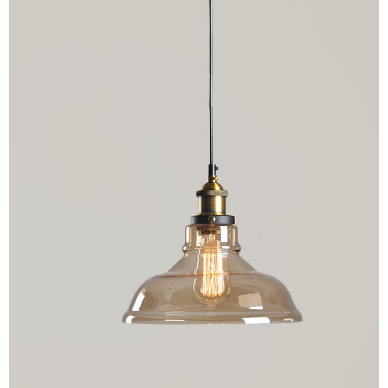 foto del prodotto lampadario a sospensione vintage industriale lampada a sospensione vetro lampada da soffitto regolabile d ambra