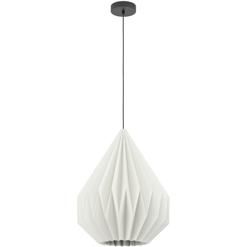 foto del prodotto lampadario a sospensione vintage minting acciaio nero bianco 1 luce e27