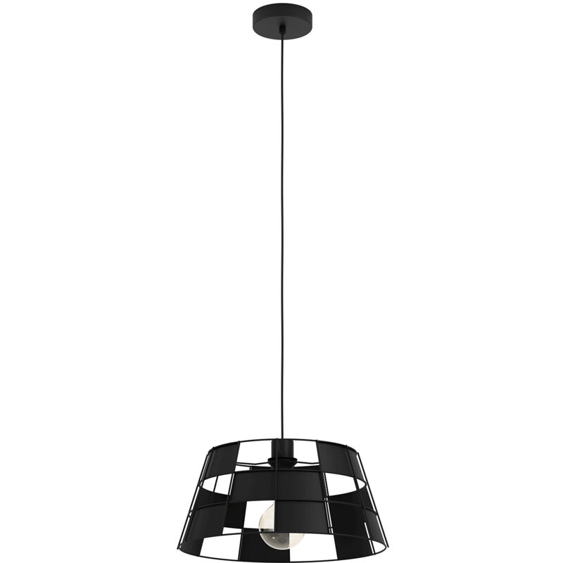 foto del prodotto lampadario a sospensione vintage pontefract acciaio nero 1 luce e27
