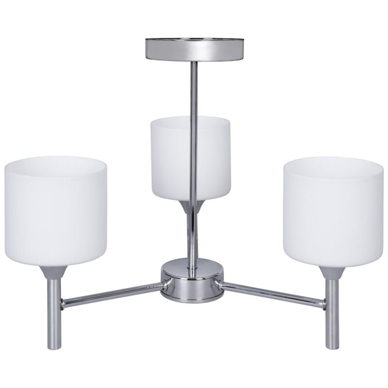 foto del prodotto lampadario activejet aje mira 3p bianco argentato metallo 40 w