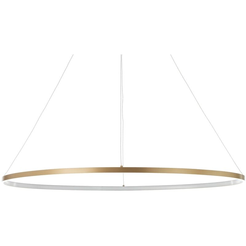 foto del prodotto lampadario ad anello in allumino oro satinato cm. h.92 x .60 100