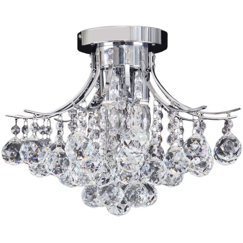 foto del prodotto lampadario app784-3c cristallo 3-punti luce e14 40x40x40cm