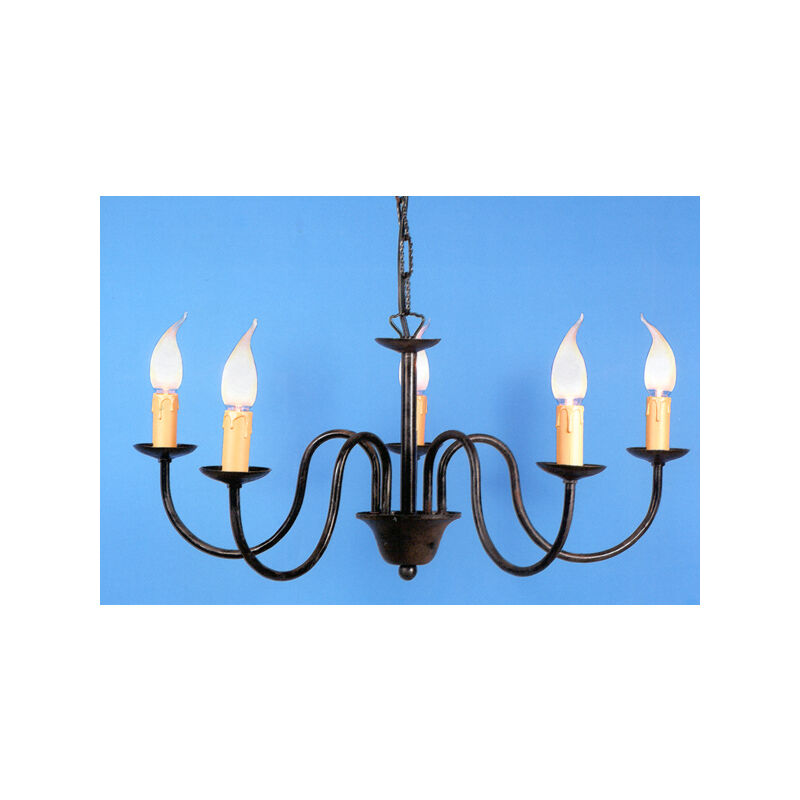 foto del prodotto lampadario assisi a 5 luci lanterne lampione applique