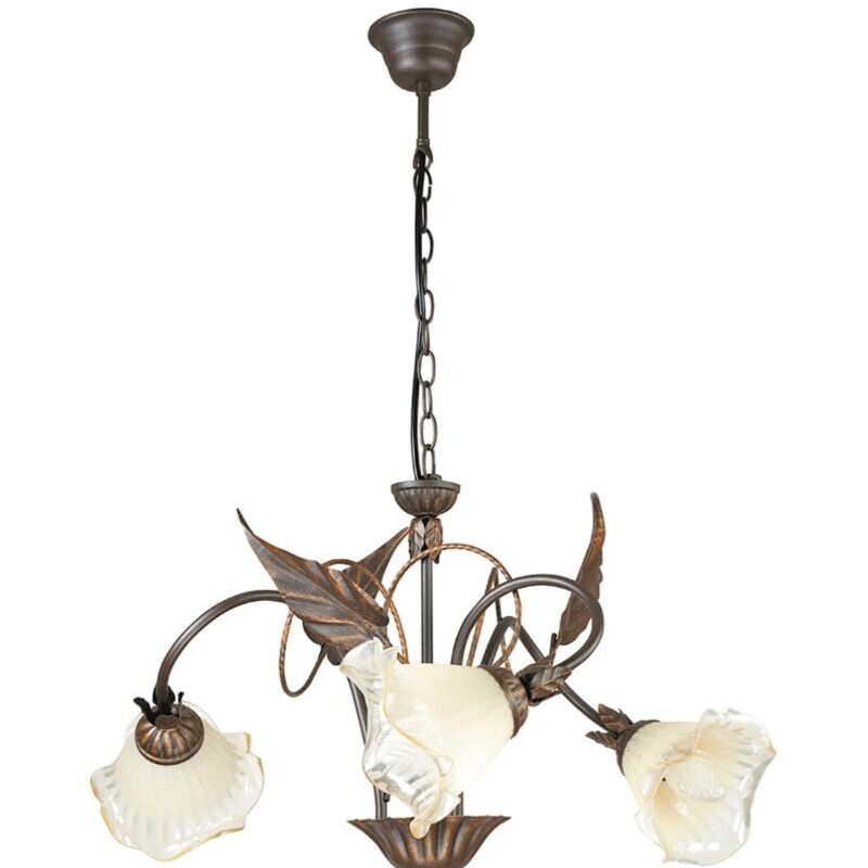 foto del prodotto lampadario autunno marrone 3xe14 60x40cm fan europe