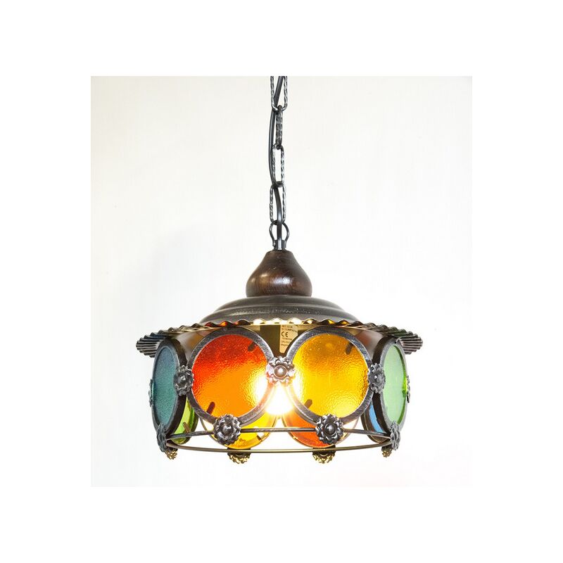 foto del prodotto lampadario colori grande ferro battuto lanterna applique lampione lampade