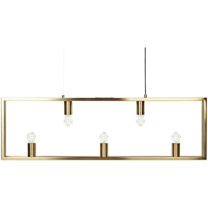 foto del prodotto lampadario con lampadine multiple in metallo e ottone bayas