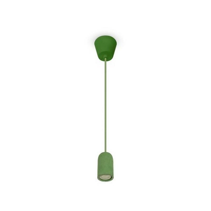 foto del prodotto lampadario con portalampada calcestruzzo verde